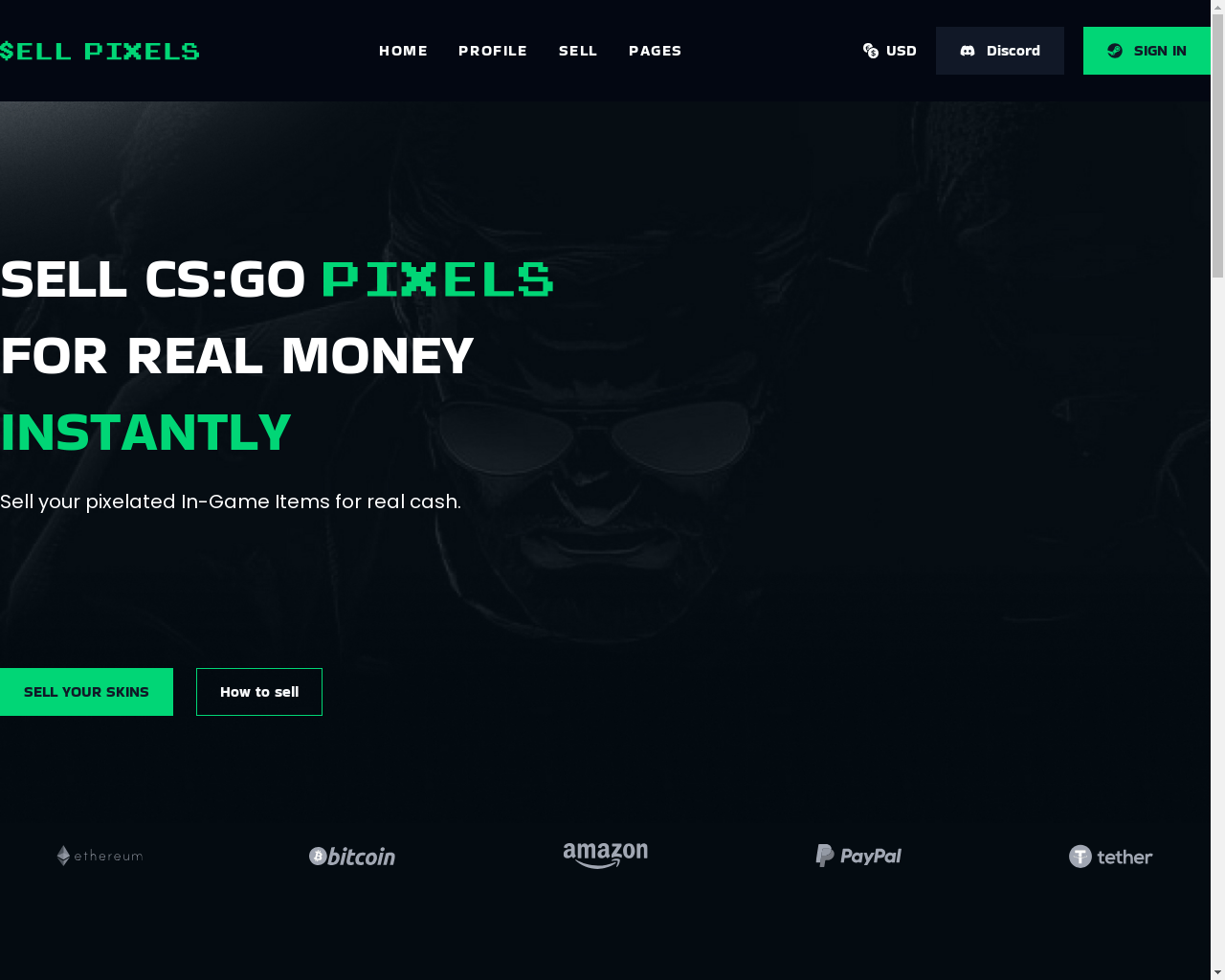 SAAS business for sale SellPixels Instant Skin Cashout Service